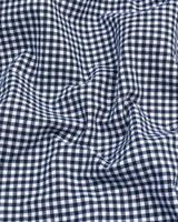 Oastin NavyBlue With White Small Check Cotton Shirt