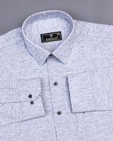 Storm Cloud Gray Shaded Amsler Linen Cotton Shirt