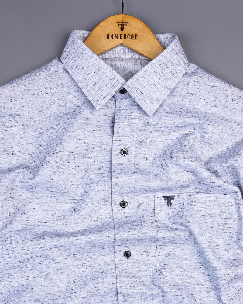 Storm Cloud Gray Shaded Amsler Linen Cotton Shirt