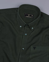 Cobra Green Dot Printed Solid Cotton Formal Shirt