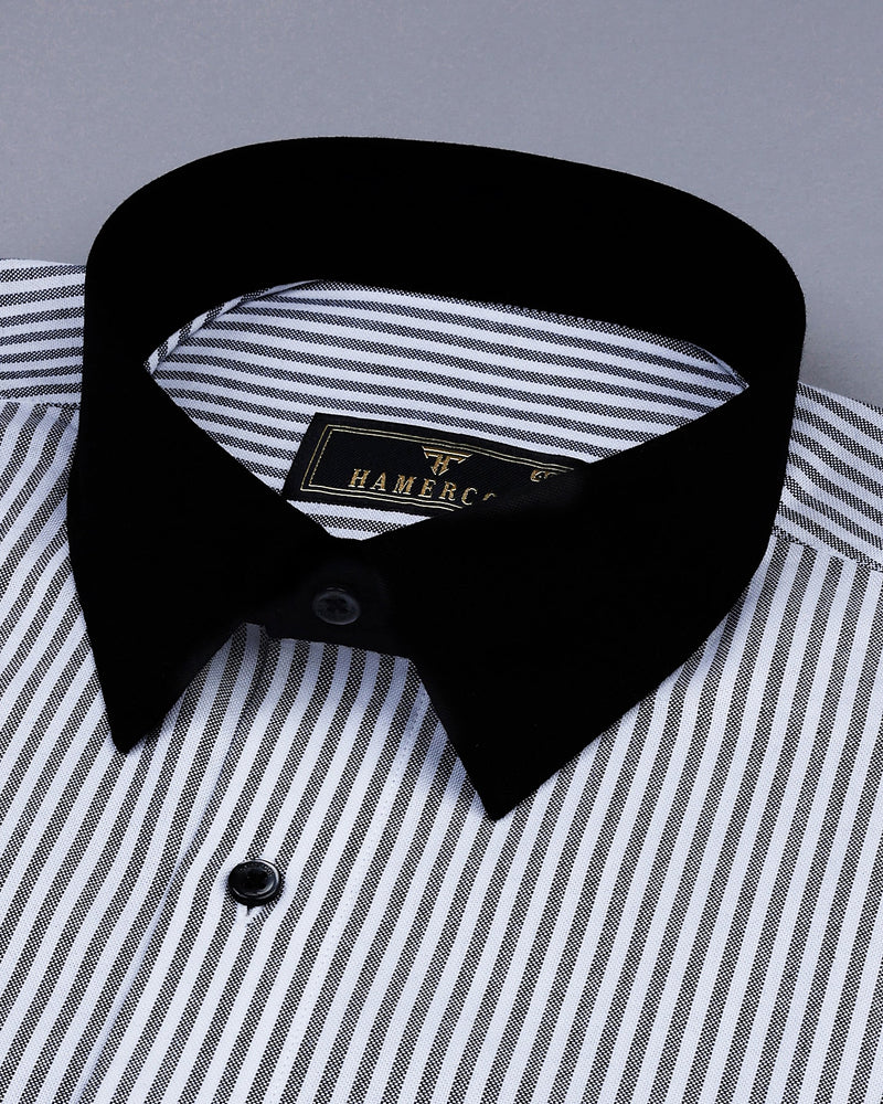 Atlanta Black Bengal Stripe Oxford Cotton Designer Shirt