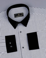 Atlanta Black Bengal Stripe Oxford Cotton Designer Shirt