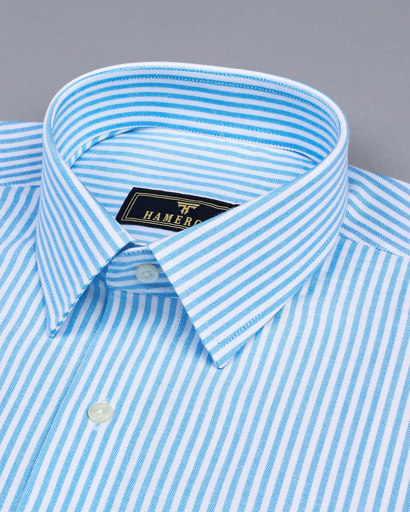 Atlanta SkyBlue Bengal Stripe Oxford Cotton Shirt