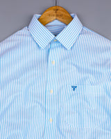 Atlanta SkyBlue Bengal Stripe Oxford Cotton Shirt