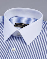 Atlanta Blue Bengal Stripe Oxford Cotton Designer Shirt