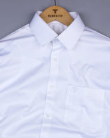 White Soft Touch Satin Premium Cotton Shirt