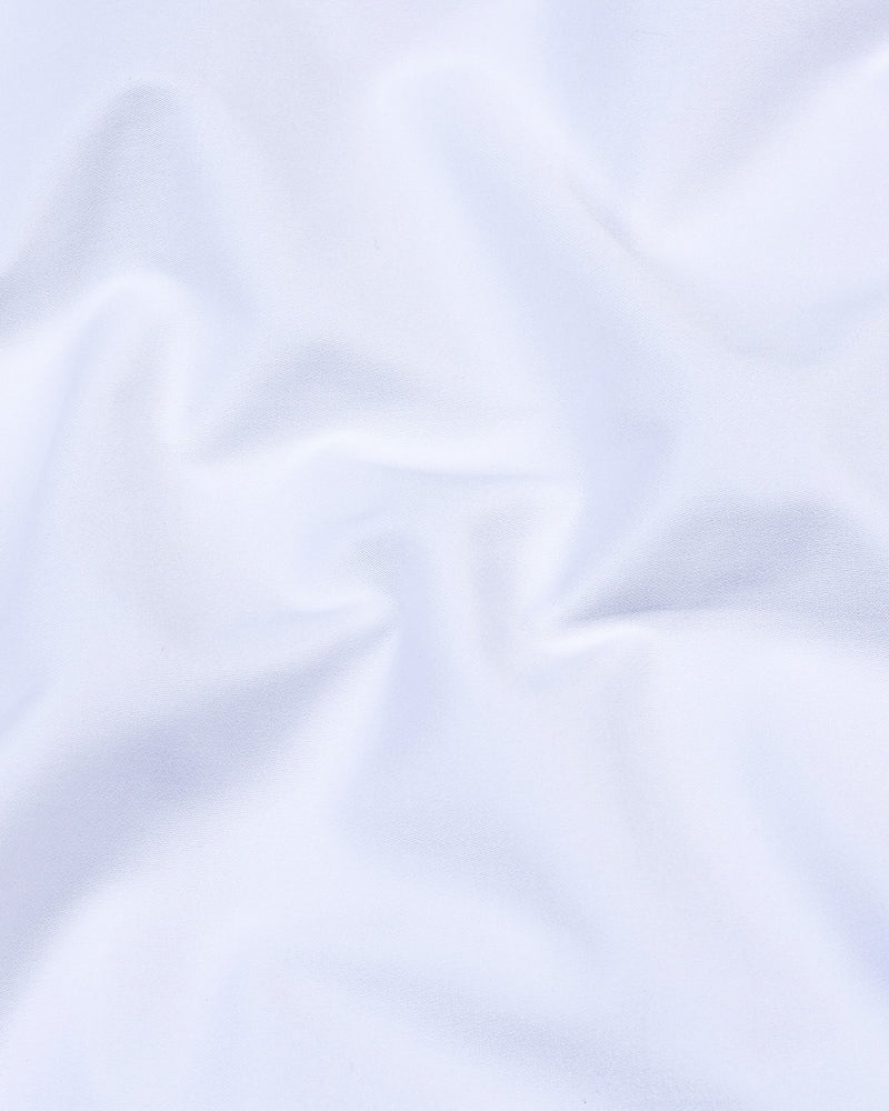 White Soft Touch Satin Premium Cotton Shirt