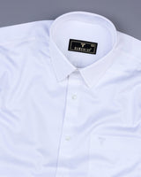 White Soft Touch Satin Premium Cotton Shirt