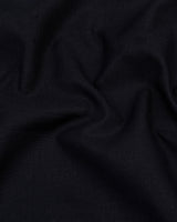 Midnight Black Linen Cotton Formal Shirt