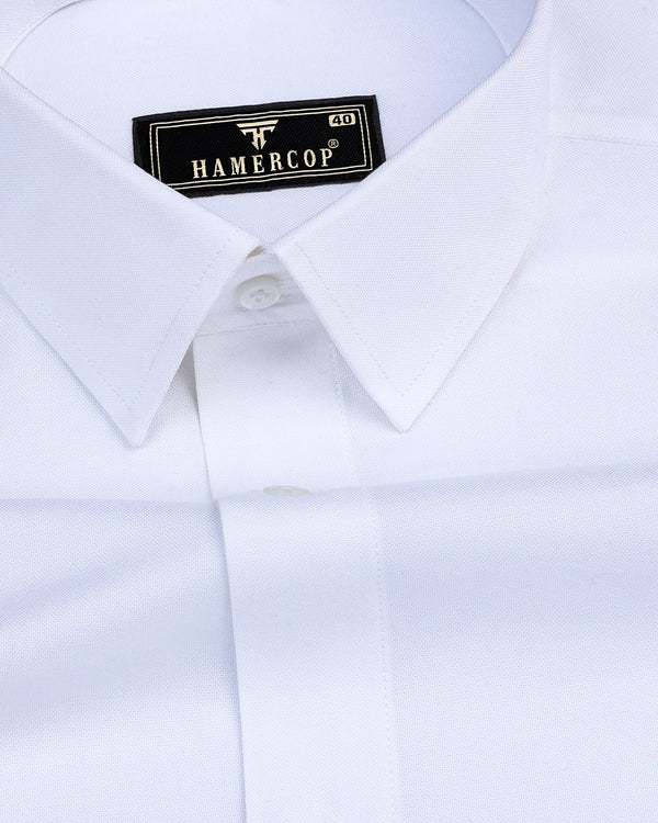 Flash White Oxford Solid Cotton Formal Shirt