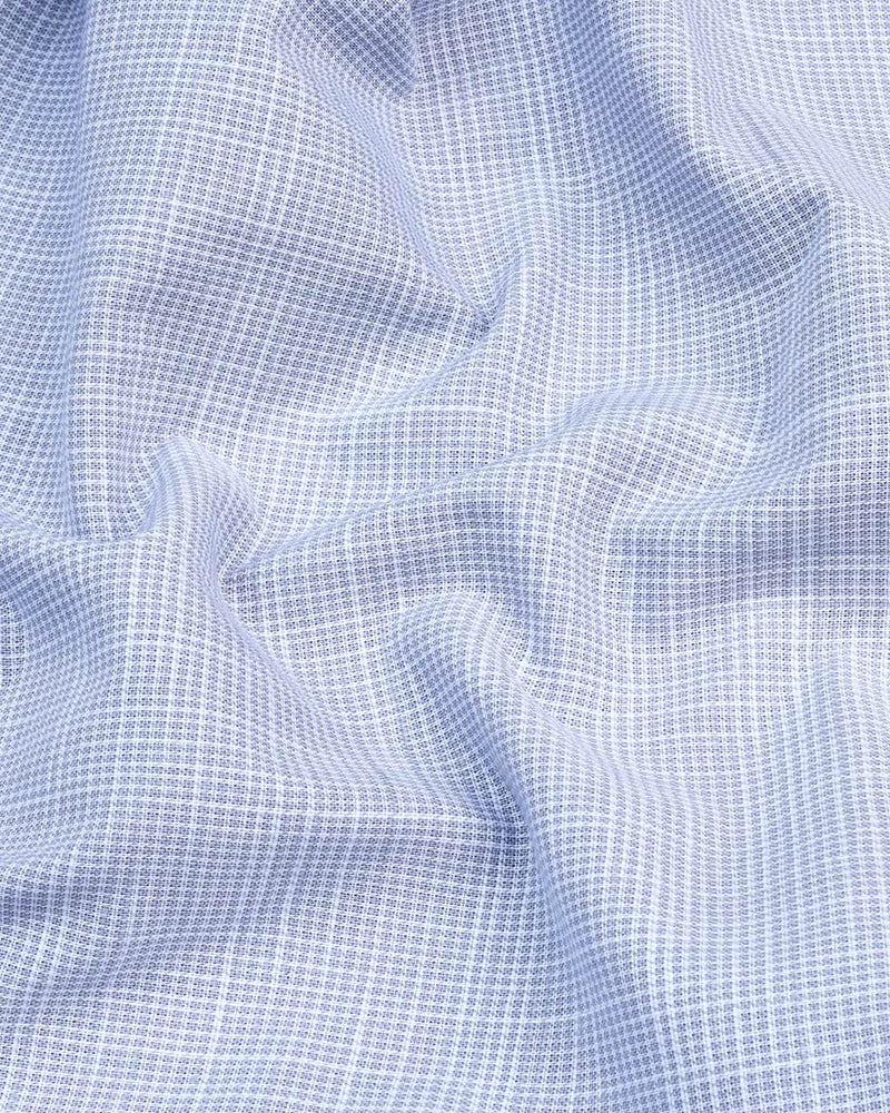 Opsin Gray Houndstooth Check Amsler Cotton Shirt