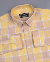 Endon Multi Shadow Cream Twill Check Premium Cotton Shirt