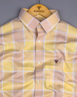 Endon Multi Shadow Cream Twill Check Premium Cotton Shirt