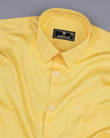 Honey Yellow Soft Touch Satin Premium Cotton Shirt