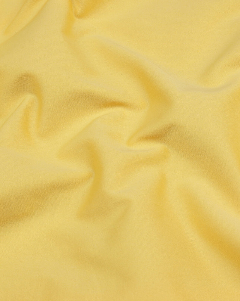 Honey Yellow Soft Touch Satin Premium Cotton Shirt