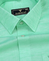 Osaka Mint Green Luxurious Linen Formal Cotton Shirt