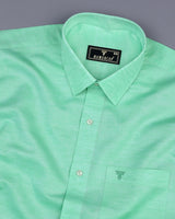 Osaka Mint Green Luxurious Linen Formal Cotton Shirt