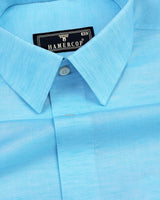 Osaka AquaBlue Luxurious Linen Cotton Formal Shirt