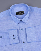 Osaka SkyBlue Luxurious Linen Cotton Formal Shirt