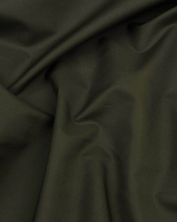 Methoni Green Soft Touch Satin Premium Cotton Shirt