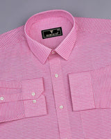 Ultra Pink With White Small Check Cotton Shirt