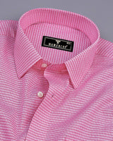 Ultra Pink With White Small Check Cotton Shirt