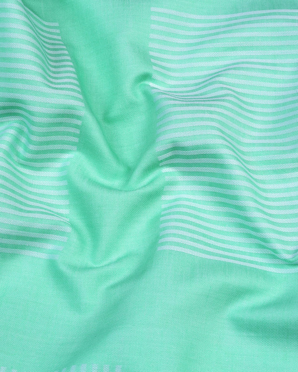 Closter Mint Green With Box Pattern Premium Cotton Shirt