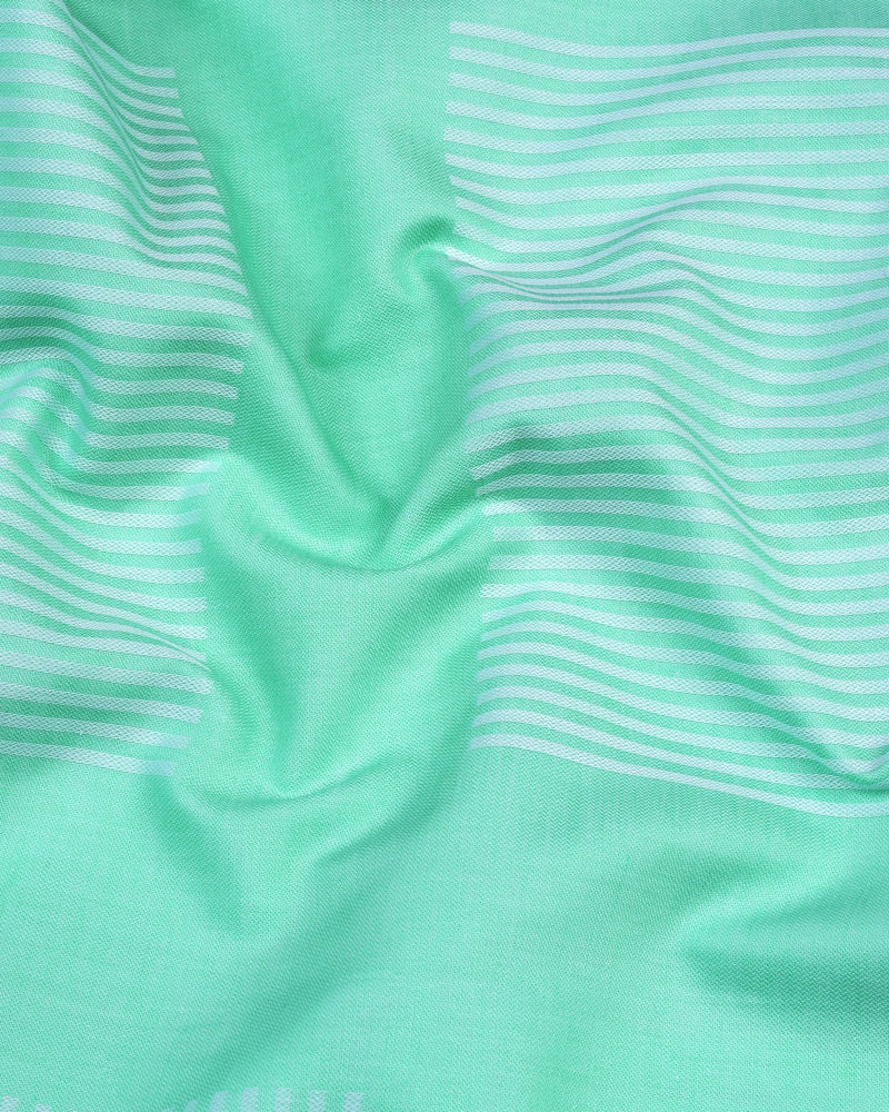 Closter Mint Green With Box Pattern Premium Cotton Shirt