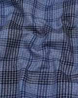 Pecan Blue Twill Check Cotton Shirt