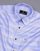 Unicorn SkyBlue Weft Stripe Premium Dobby Cotton Shirt