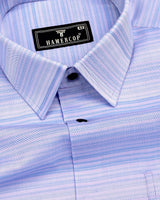 Unicorn SkyBlue Weft Stripe Premium Dobby Cotton Shirt