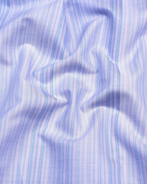 Unicorn SkyBlue Weft Stripe Premium Dobby Cotton Shirt