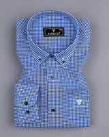 Exotic Blue With White Yarn Dyed Check Cotton Shirt