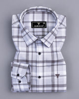 Marco Gray With White Check Dobby Cotton Shirt