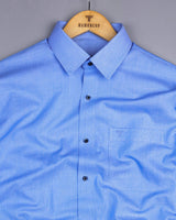 Impex Blue Dobby Cotton Formal Shirt