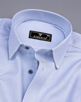 SkyBlue Pin Stripe With White Premium Giza Shirt