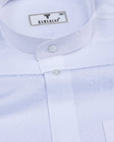 Milk White Jacquard Textured Premium Giza Shirt