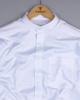 Milk White Jacquard Textured Premium Giza Shirt