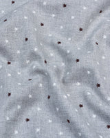 Royal Crown Printed Gray Color Plaid Flannel Cotton Shirt