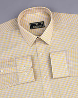 Dublin Gray With Yellow Check Linen Cotton Shirt