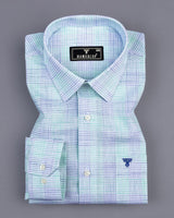 Canvas Blue Graph Check Amsler Cotton Formal Shirt