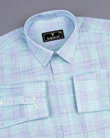 Canvas Blue Graph Check Amsler Cotton Formal Shirt