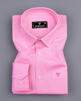 Pink Oxford Solid Cotton Formal Shirt