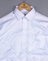 Frosted White Jacquard Check Premium Giza Cotton Shirt