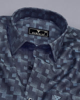 Gray Shadow Jacquard Premium Designer Shirt