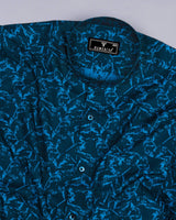 Blorolin Blue Shadow Jacquard Cotton Shirt