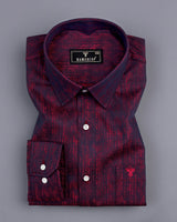 Bursa Wine Purple Shadow Jacquard Cotton Giza Shirt