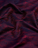 Bursa Wine Purple Shadow Jacquard Cotton Giza Shirt