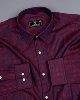 Bursa Wine Purple Shadow Jacquard Cotton Giza Shirt