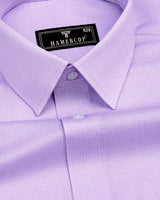 Iris Purple With White Printed Premium Cotton Shirt